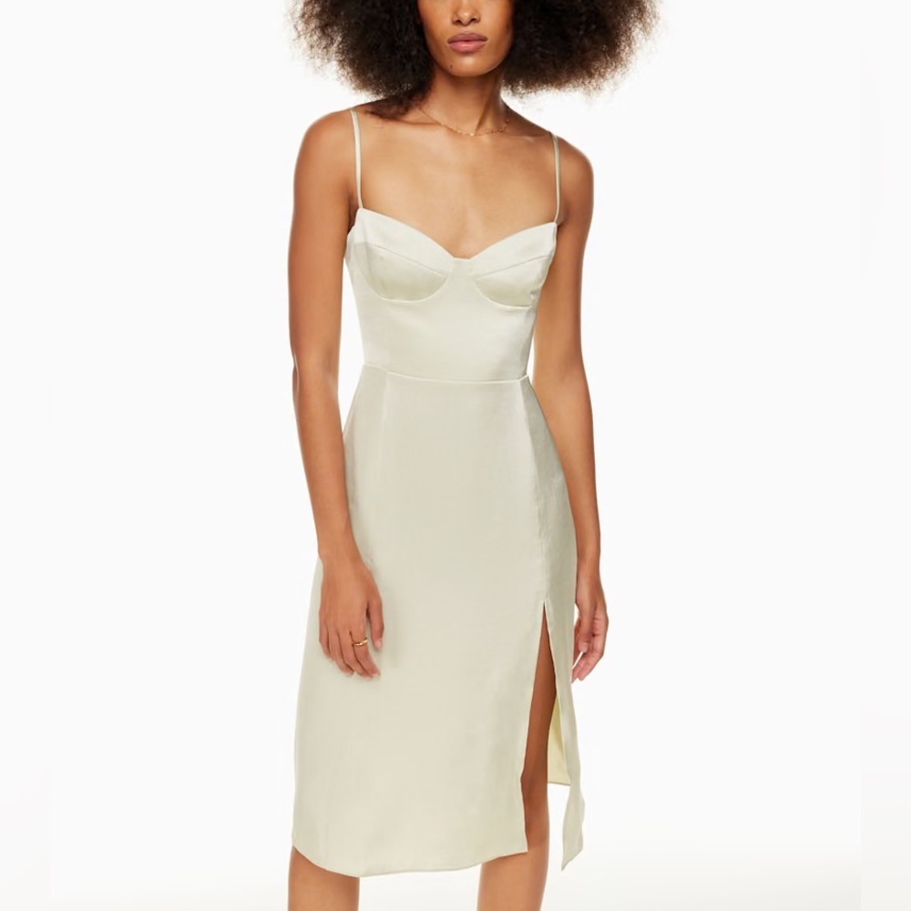 Aritzia - Wilfred - Glaze Satin Bustier Midi Dress